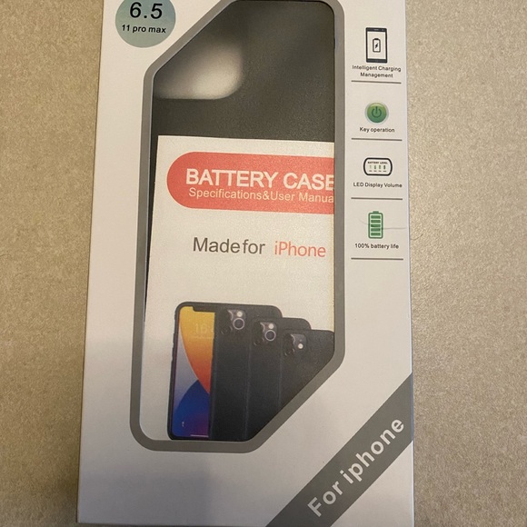 Charging Case for iPhone 11 Pro Max - Black - Picture 2 of 2